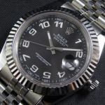 Replica Rolex Datejust II SS Black Dial Arabic Markers Mens Watch 40mm